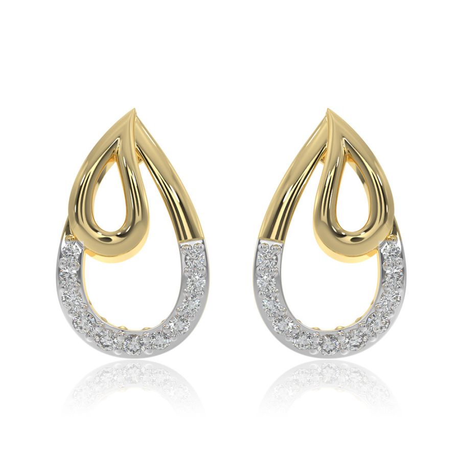 Statement Everyday 9KT Yellow Gold Diamond Earrings