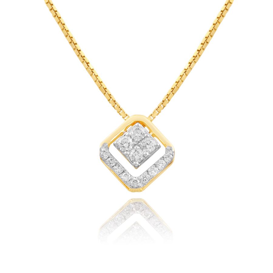 Versatile Glory 9KT Yellow Gold Diamond Pendant