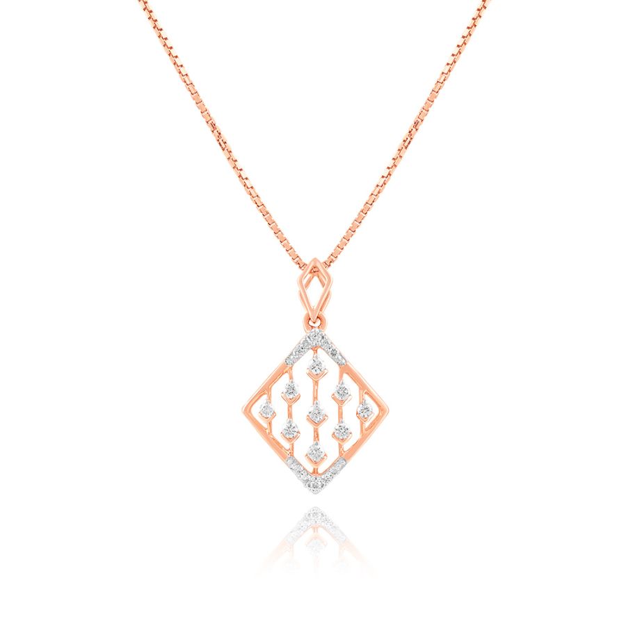 Charming Checkered Diamond Pendant