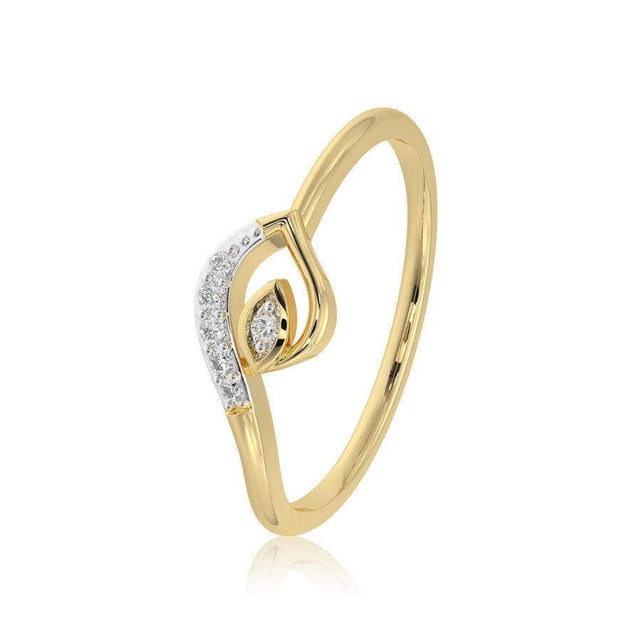 Classic Paisley 9KT Yellow Gold Diamond Ring