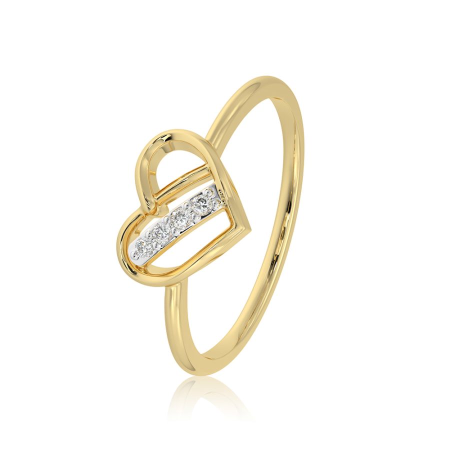 Love 9KT Yellow Gold Diamond Ring