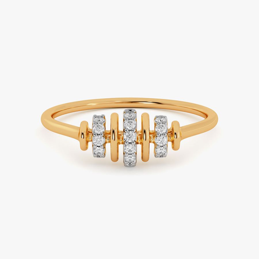 Rhythm 9Kt Yellow Gold Diamond Ring
