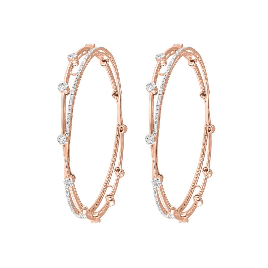 Delicate Pair of Diamond Bangles