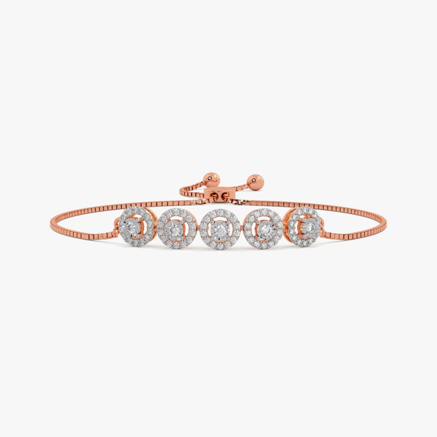 Mesmerising Diamond and Rose Gold Astra Bracelet