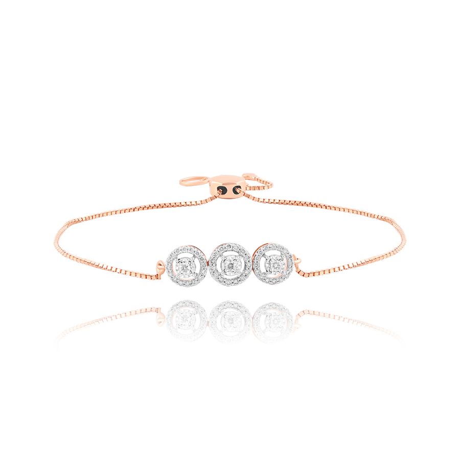 Elegant Diamond Rose Gold Bracelet