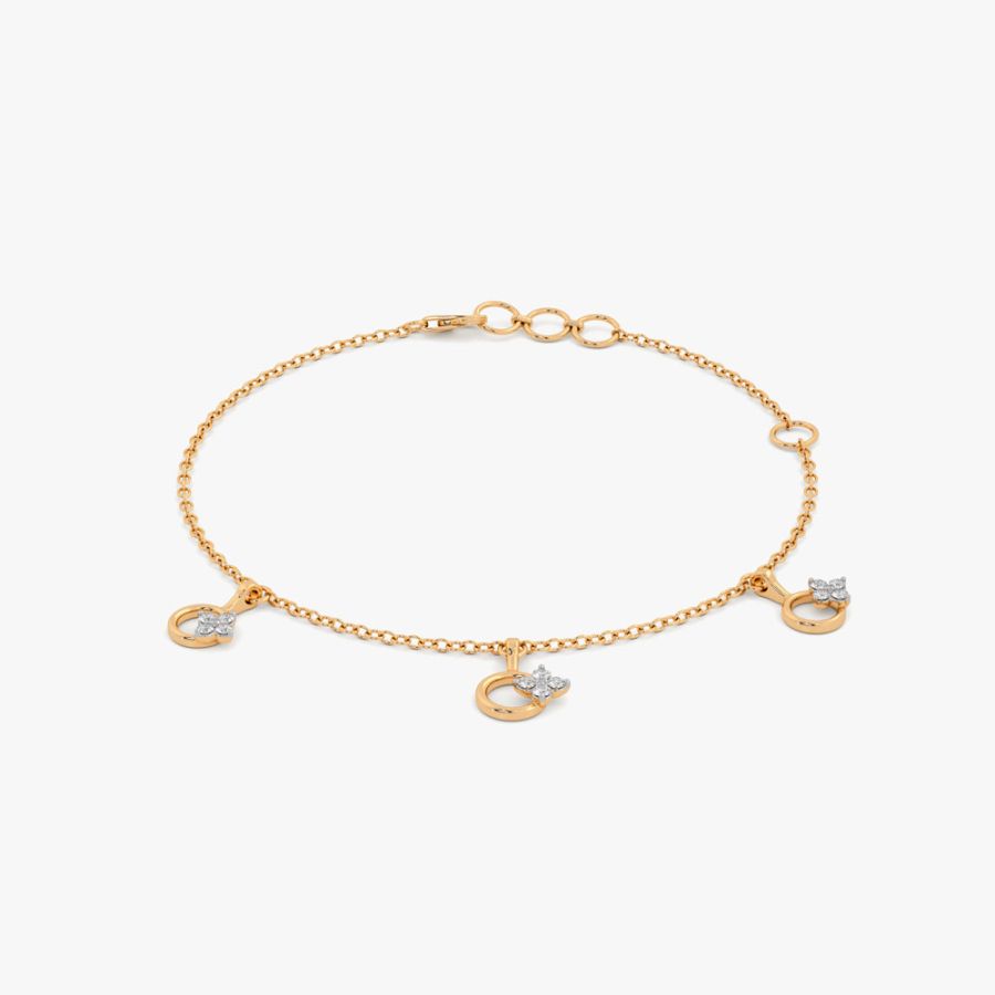 Contemporary Geometric Design Diamond Bracelet