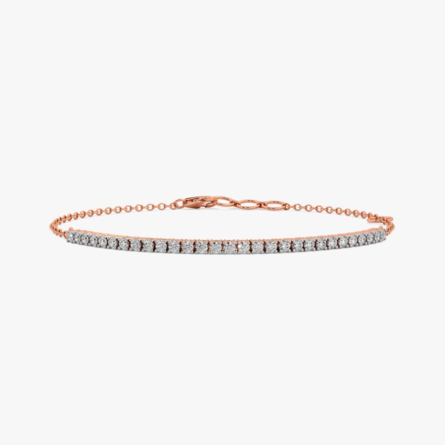 Eye-Catching 18KT Rose Gold Women Bracelet