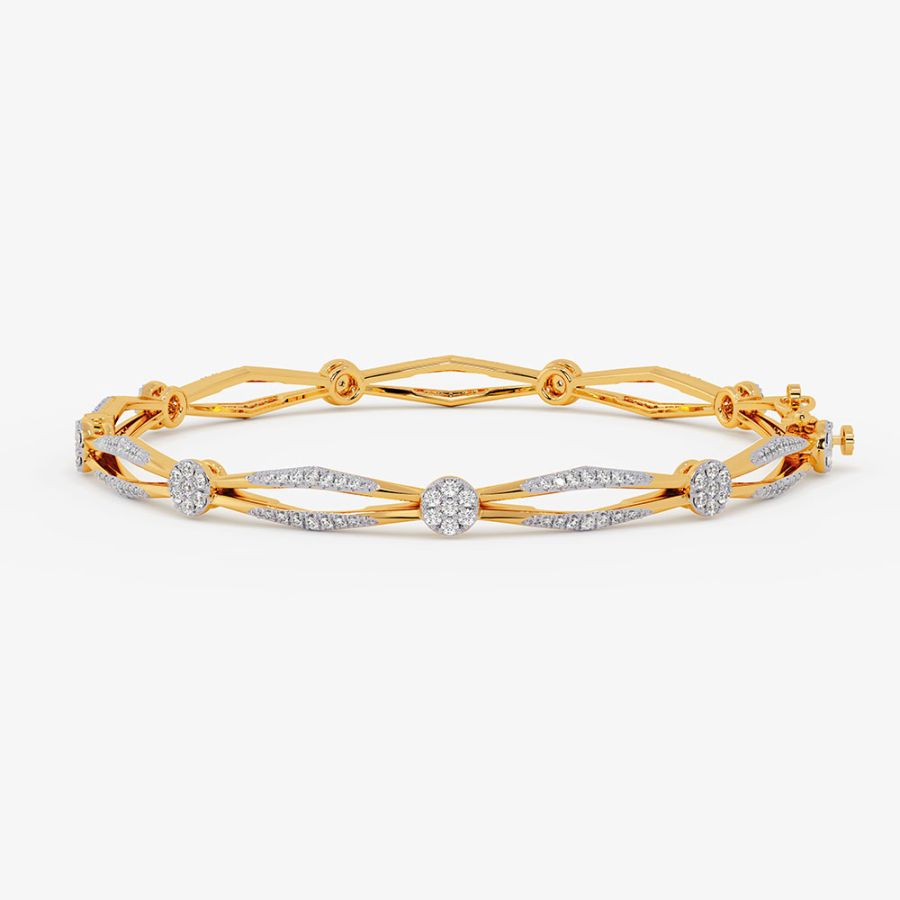 Brilliance Geometric Yellow Diamond Bangle