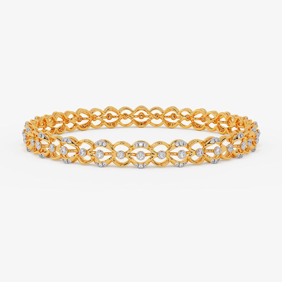 Refined Casual Yellow Diamond Bangle