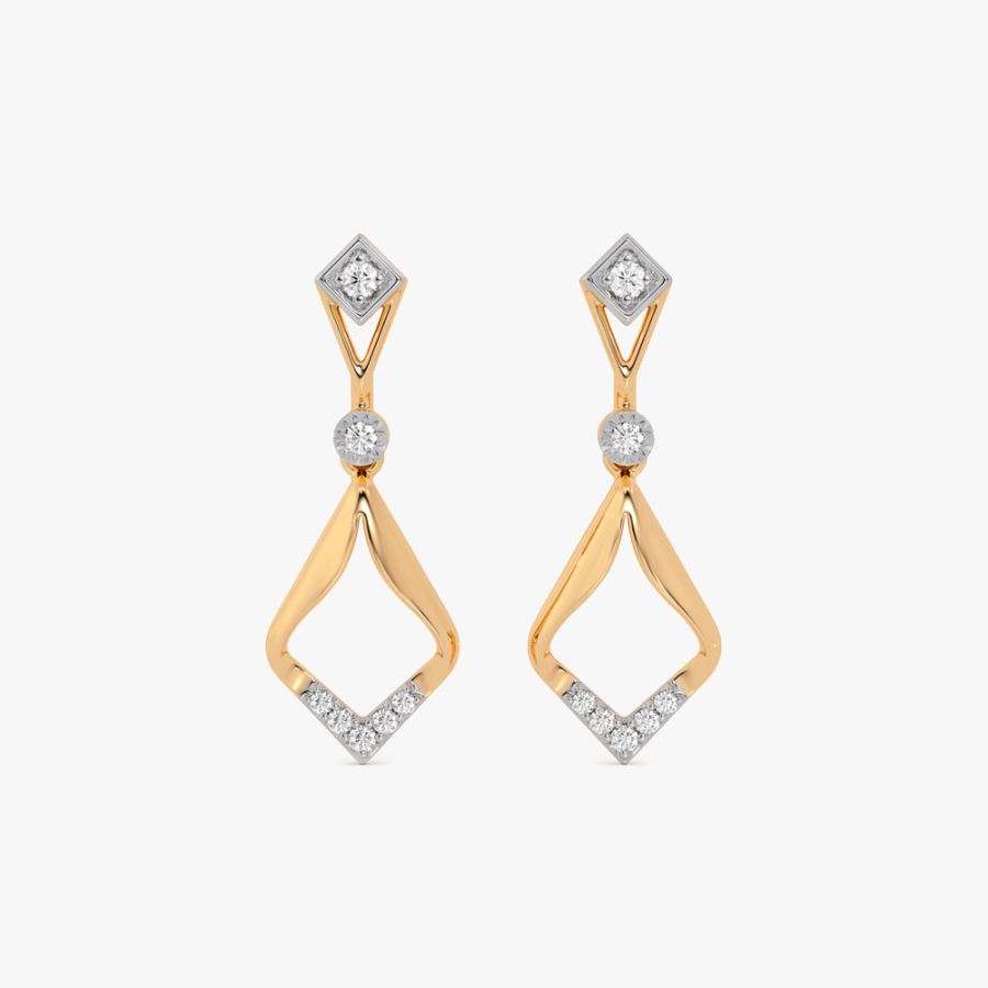Beautiful Drop Design Diamond Earrings
