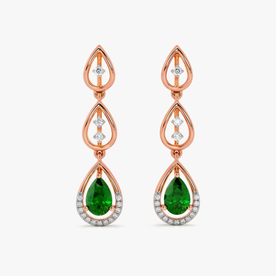 Delicate Drop Design Diamond Danglers