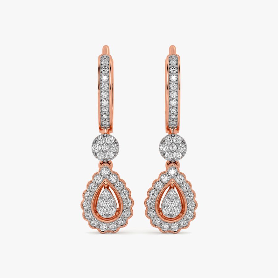 Timeless Diamond Astra Earrings in 14KT Rose Gold