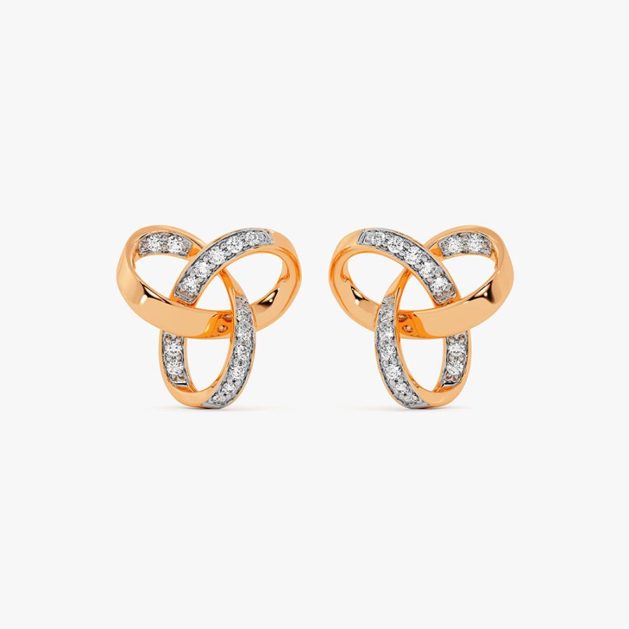 Trinity Design Diamond Earrings