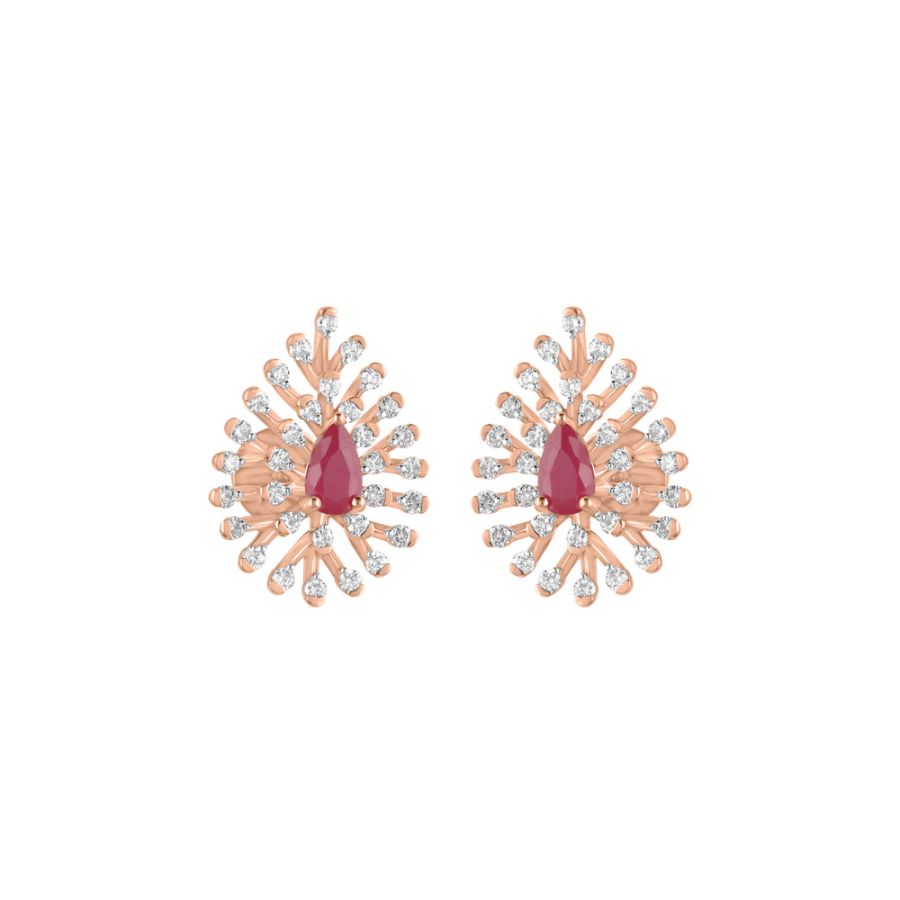 Mesmerising Rose Gold and Diamond Studs