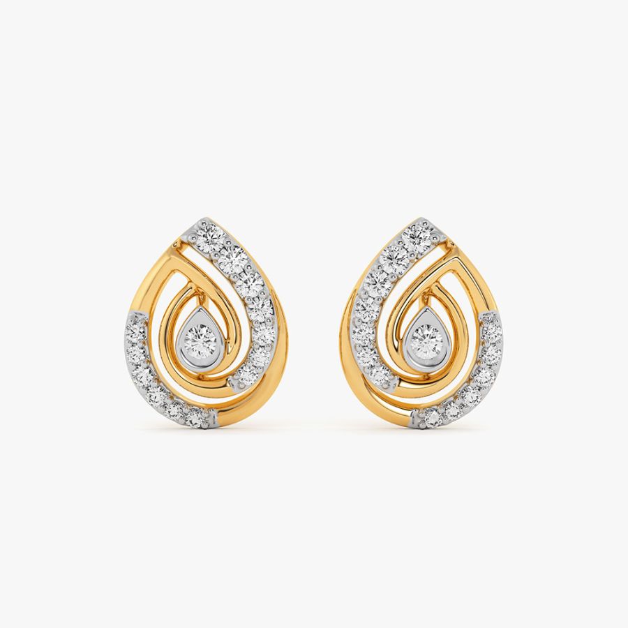 Everyday Elegance 14Kt Yellow Gold Diamond Earrings
