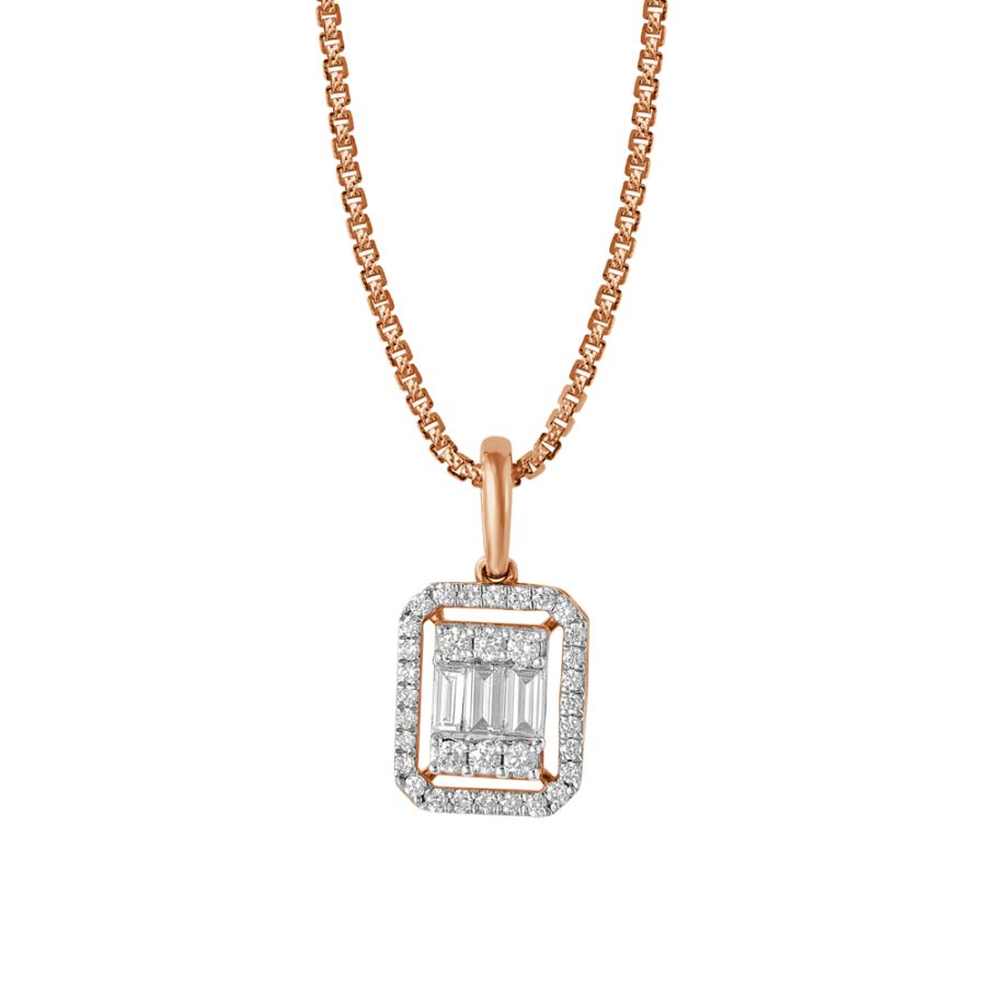 Subtle Diamond and Rose Gold Pendant