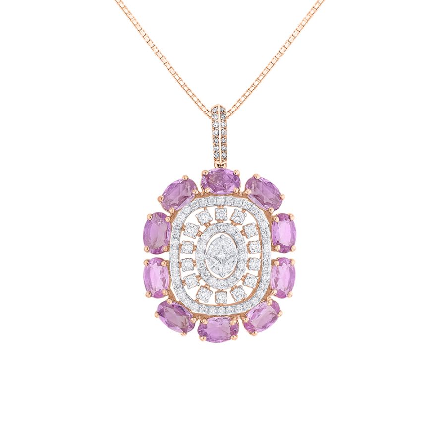 Sophisticated Rose Gold Pendant Set