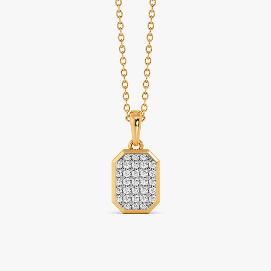 Brilliant 14Kt Yellow Gold Diamond Pendant