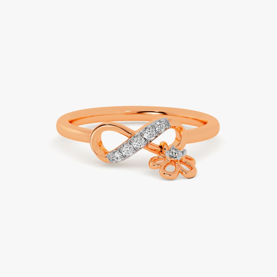 Infinity Design Floral Diamond Finger Ring