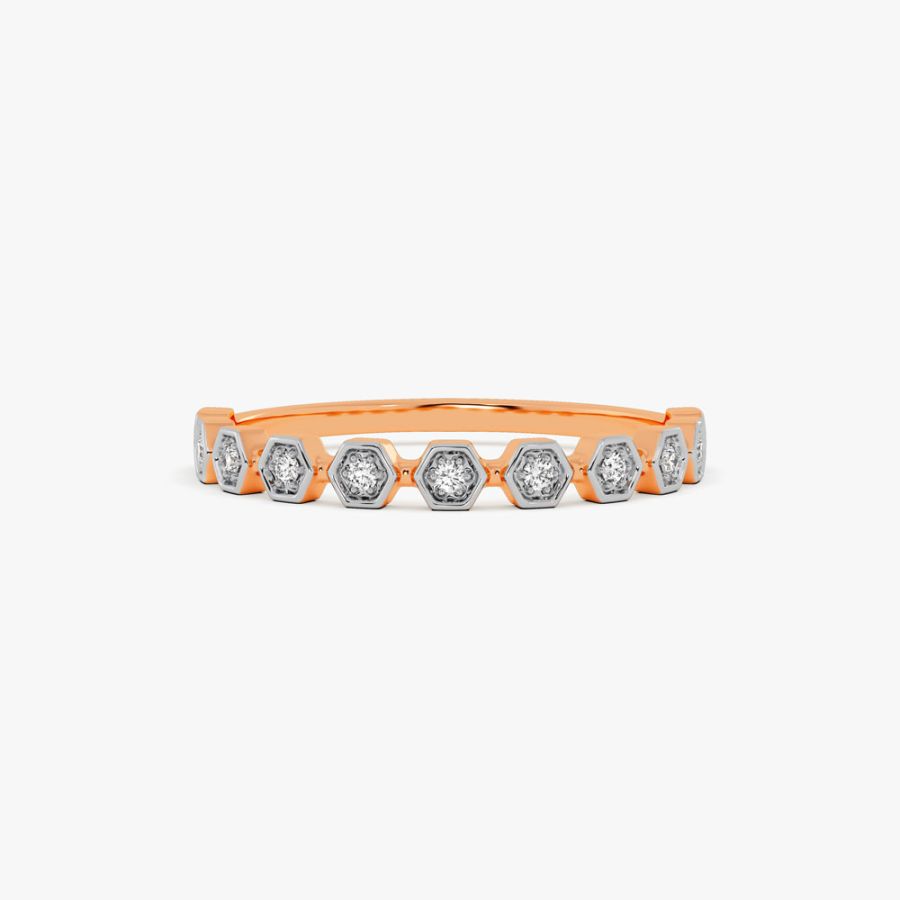 Antique Rose Sparkle Womens Diamond Ring