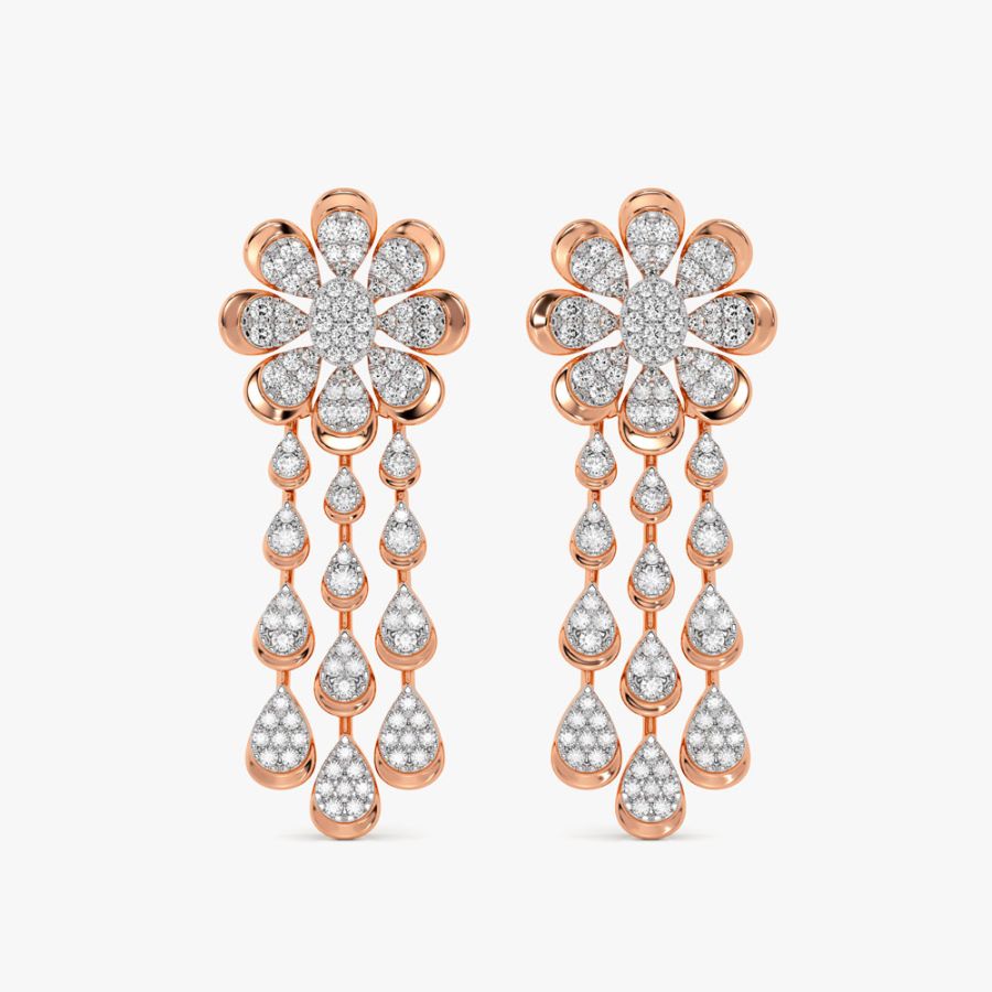 Stunning 14KT Rose Gold Earrings