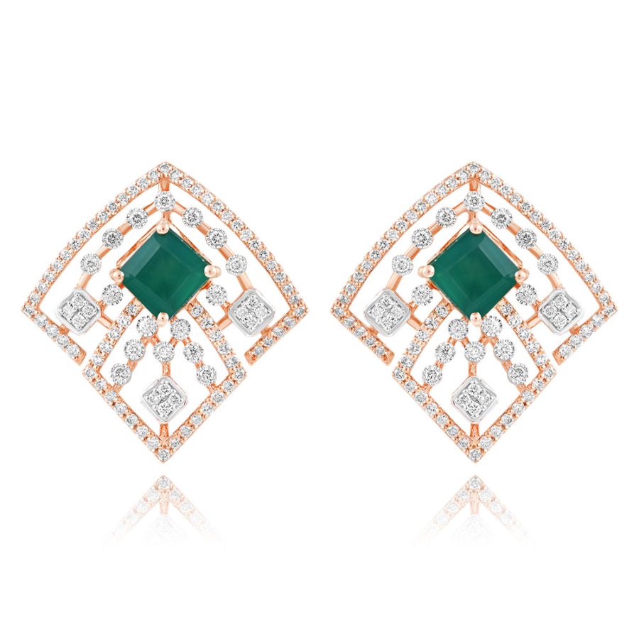 Radiant Elegance Diamond Stud Earrings