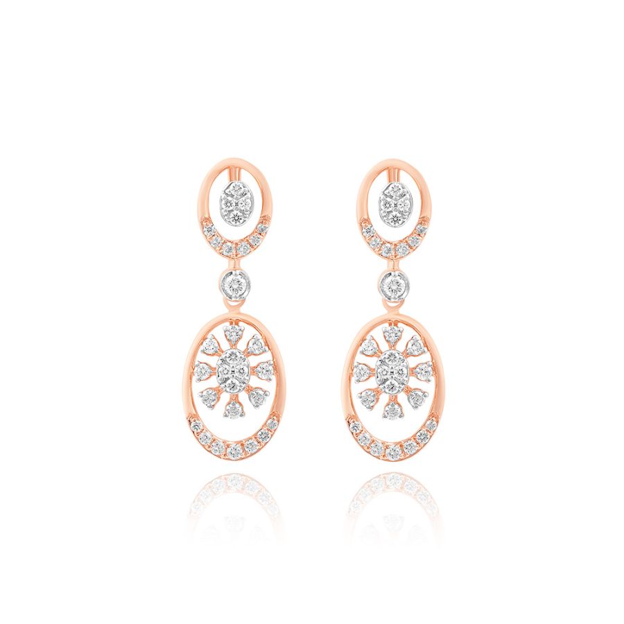Radiant Flower Diamond Earrings