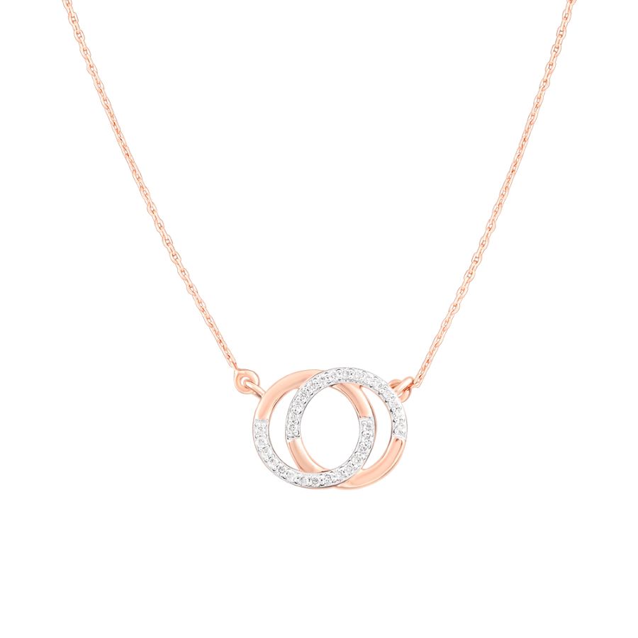 Timeless Geometric Diamond Rose Necklace