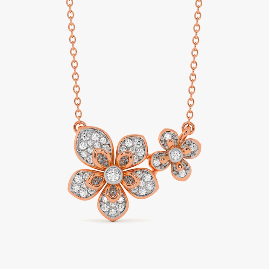 Eclectic Floral Diamond Necklace
