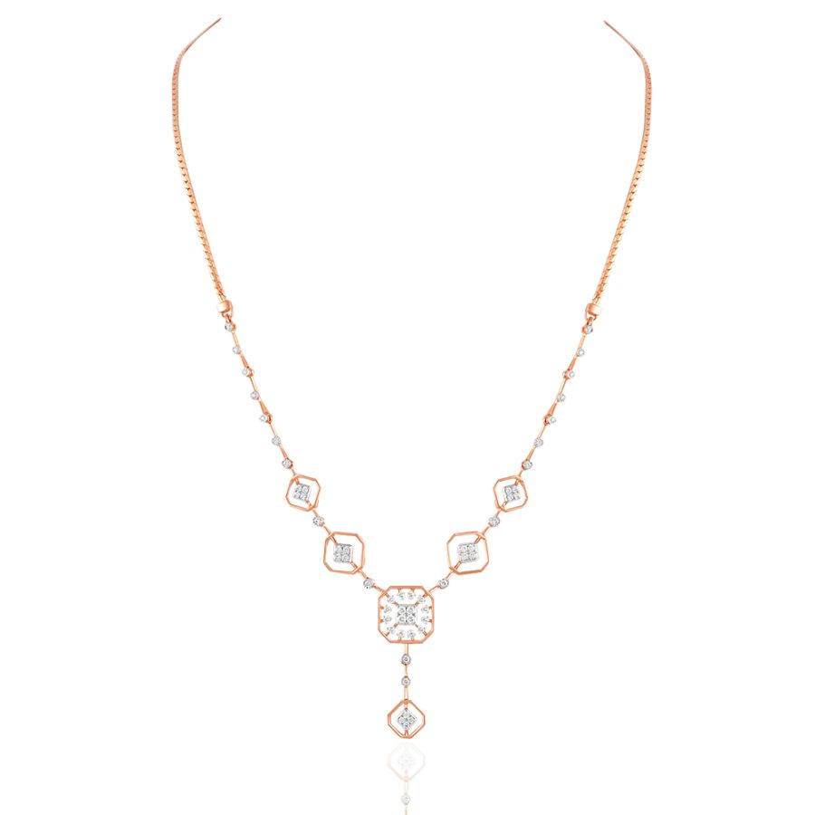 Geometric Dazzle Diamond Necklace