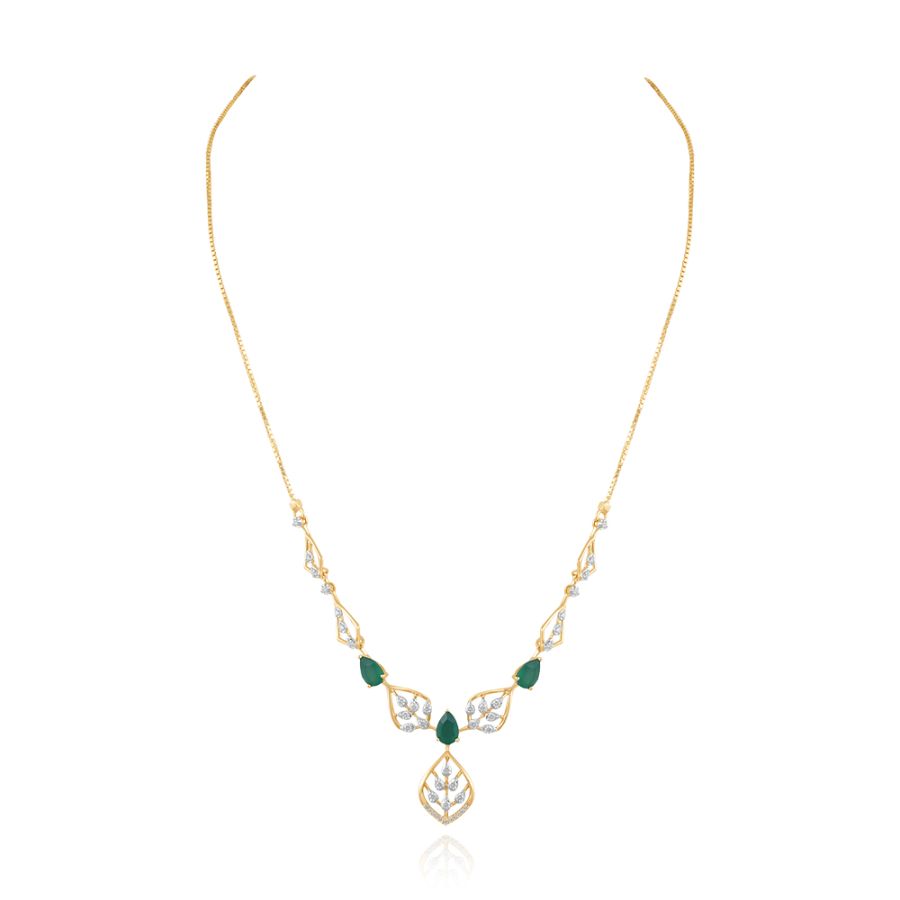 Green Leaf Diamond Necklace