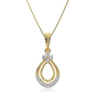 Pretty Diamond  9KT Yellow Gold Diamond Pendant