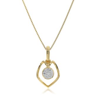 Timeless Floral 9KT Yellow Gold Diamond Pendant