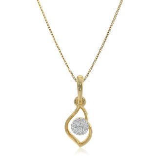 Charm 9KT Yellow Gold Diamond Pendant