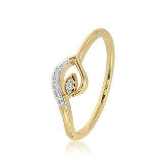 Classic Paisley 9KT Yellow Gold Diamond Ring