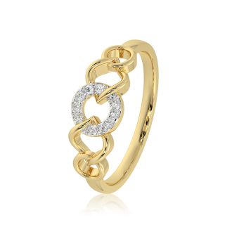 Divine Link 9KT Yellow Gold Diamond Ring