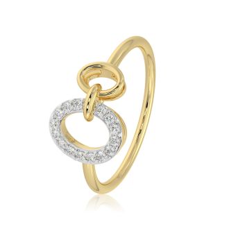 Circle of Elegance 9KT Yellow Gold Diamond Ring