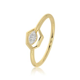 Subtle 9KT Yellow Gold Diamond Ring