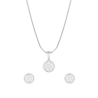 Radiant Platinum Pendant Set