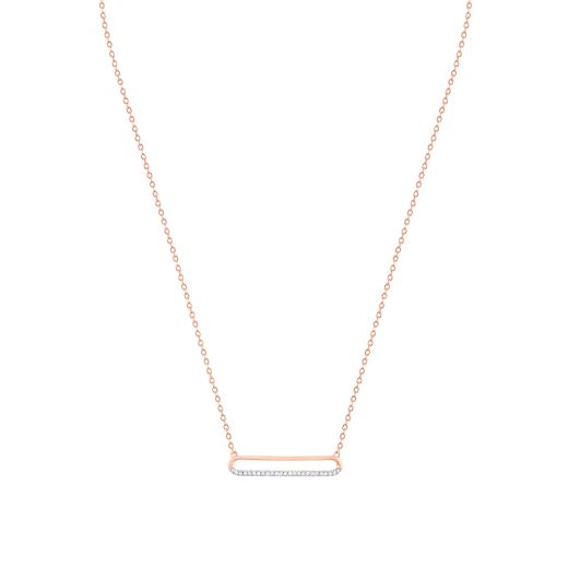 Radiant Rosewood Chain Necklace in 18KT