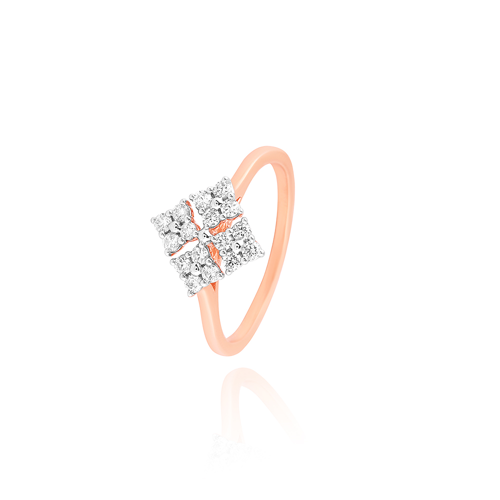 Grandeur Geometric Rose Gold Ring