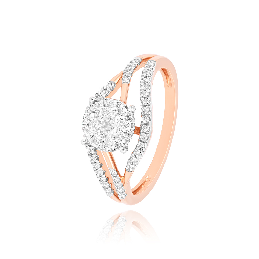 14KT Rose Gold Composite Womens Ring